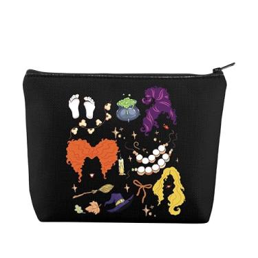 Imagem de VAMSII Presentes Coven Sister para mulheres, bolsa de maquiagem inspirada em filmes de terror, presentes de bruxa de Halloween para amantes de filmes, USCovenMakeup, Moderno
