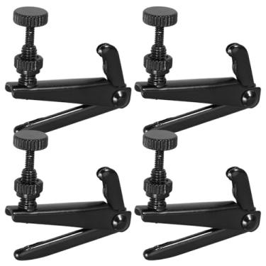 Imagem de 4 peças peças de substituição de violino fino para iniciantes guia de dedo de violino sintonizadores finos para violino afinador de violino tamanho completo 3/4 4/4 ajustador peças de violino parafuso