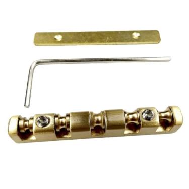 Imagem de KAYNES Porca de guitarra de rolo de baixo de 5 cordas, peças de substituição de regulação de porca de rolo de latão ajustável em altura para baixo elétrico 45 * 6 mm (45 mm para baixo de 5 cordas)