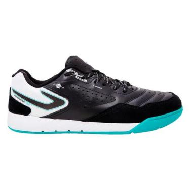 Imagem de Chuteira futsal topper dominator pro v, Preto, Azul, 42