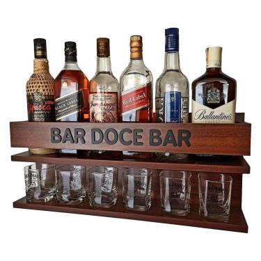 Imagem de Bar Parede Adega Barzinho Bar Doce Bar - 60X26 Nova Imbuia
