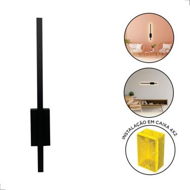 Imagem de Arandela De Parede Style Preto Fosco Luz Indireta Led 2700K