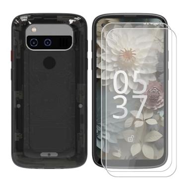 Imagem de Protetor de tela para Unihertz Jelly Max (12,8 cm) (pacote com 2), dureza 9H, vidro temperado HD, antiarranhões, película protetora antiimpressões digitais para Unihertz Jelly Max