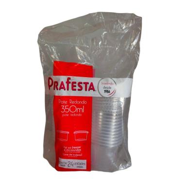 Imagem de Pote Redondo Freezer e Micro-ondas 350ml com Tampa Prafesta c/24 un