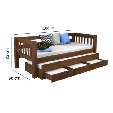 Imagem de Bicama madeira com 3 gavetas - Italiamod02