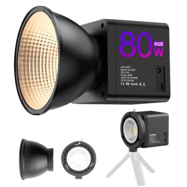 Imagem de Iluminador LED 80W RGB Spotlight com Adaptador Bowens Bivolt - Mamen