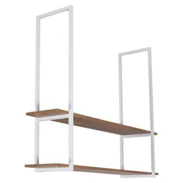Imagem de Prateleira Dupla Estilo Industrial Teto Parede 60cm BM FS - Fassin Sho