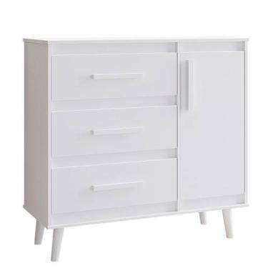 Imagem de Comoda Sapateira 3G 1P 95 cm Mila Mobbs - Moblis Móveis, Branco