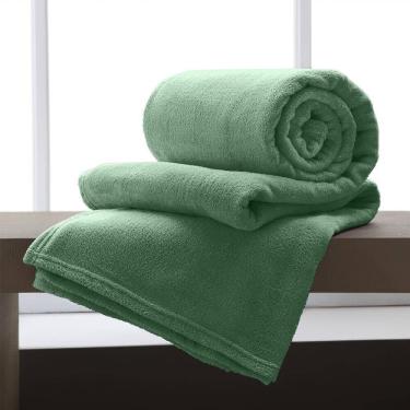 Imagem de Cobertor / Manta De Microfibra Casal 180 G/M - Andreza Verde