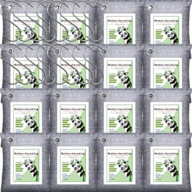 Imagem de Mayunuo Absorvedor de odor de carvão ativado para odor forte no porão, carro, armário, sapato, pacote com 16 sacos purificadores de ar de carvão de bambu desodorizante eliminador de odores para casa