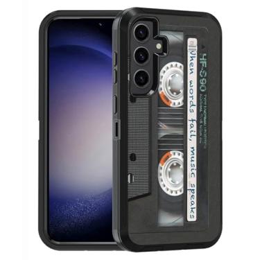 Imagem de FQTBCEARI Projetada para Samsung Galaxy S25 FE, capa protetora de corpo inteiro à prova de choque de 3 camadas de grau militar para Samsung Galaxy S25 FE 5G 6,7 polegadas - Rádio retrô