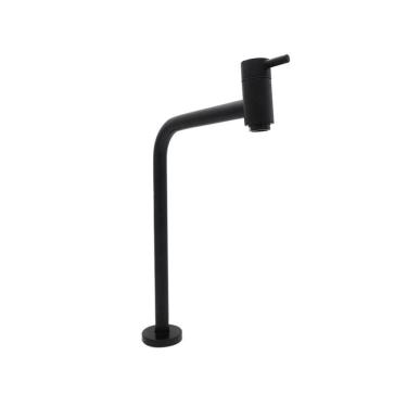 Imagem de Torneira Pia Banheiro Mesa Bica Reta Preto Fosco 1/4v Luxo
