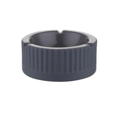 Imagem de Cinzeiro de ervas daninhas cinzeiro de cerâmica de estilo simples com riscas verticais, decoração de secretária For escritório doméstico cinzeiros para cigarros (tamanho: D L)