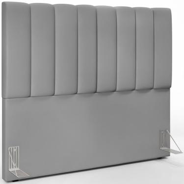 Imagem de Cabeceira Cama Box Casal 140 cm Dália W01 Facto Cinza - Lyam Decor