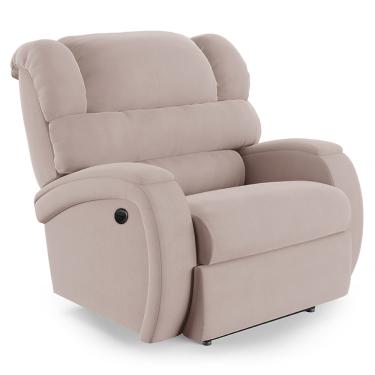 Imagem de Poltrona do Papai Reclinável Napoli Power Elétrica Massagem Veludo Rosê FH1 - D'Rossi