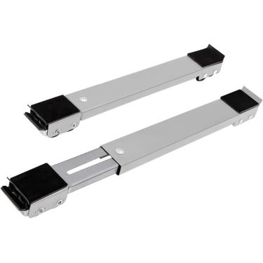 Imagem de Suporte Carrinho Base Rodinhas Ajustável Geladeira Armário Máquina Lavar Móveis Reforçado Lava-louças Fogão