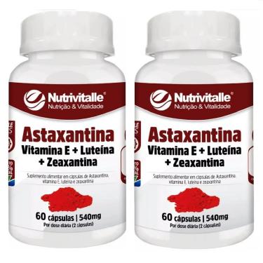 Imagem de KIT 02 ASTAXANTINA + VIT. E + LUTEINA + ZEAXANTINA 60CAPS NUTRIVITALLE
