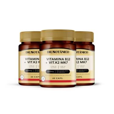 Imagem de KIT 03 UN VITAMINA B12 + VITAMINA K2 MK7 400MG 60 CAPSULAS - DR. BOTÂNICO