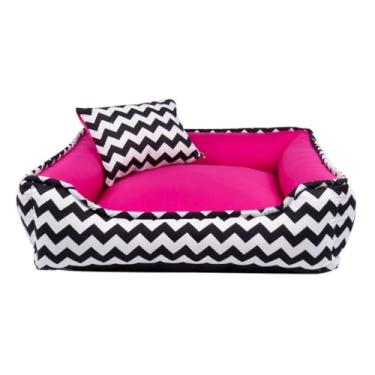 Imagem de Cama Pet Antifrio Lavável Caminha Quadrada Impermeável (Rosa Bebe,P)