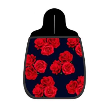 Imagem de Lixeira De Carro Organizador Lixinhocar Rosas Vermelhas Fundo Marinho