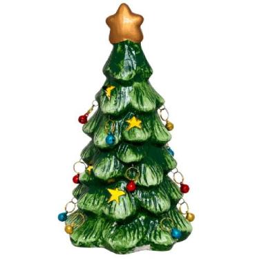 Imagem de Árvore de Natal com Pingentes e Led em Cerâmica 20cm DRM2056 - COML BE