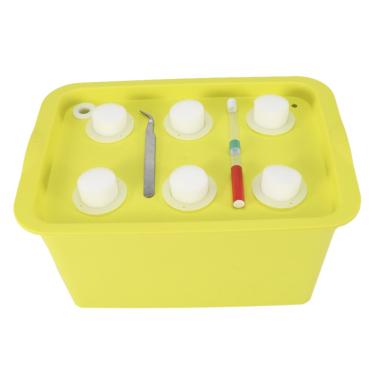 Imagem de ZJchao Kit de de Cultivo Hidropônico, de Cultivo Aquapônico de Hidro Pônico de Irrigação Automática de 6 Furos Kit de Caixa de Gabinete Com Caixa de Plantio de Bomba de Ar de Aquário para Jardim