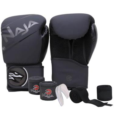Imagem de Luva Boxe/Muay Thai Naja Extreme (Preto/Preto, 16 OZ)