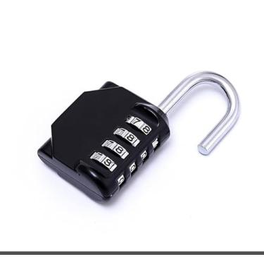 Imagem de 1 pacote de trava de viagem para bagagem, trava de combinação para armário de academia, trava de bagagem, armários de arquivo, caixa de ferramentas, estojo (preto)