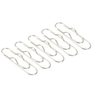 Imagem de Clipe de caneta de metal de 7,6 cm, pacote com 5 prendedores de canetas, clipe de lápis, suporte de caneta para notebook, prancheta, diário, prata