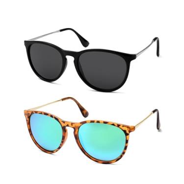 Imagem de Óculos de sol ovais femininos e masculinos, preto/cinza + tartaruga/verde