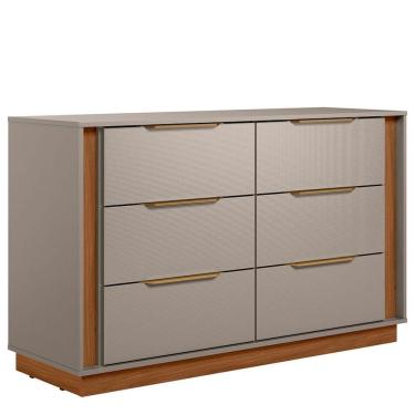 Imagem de Cômoda Grande Com 6 Gavetas Giane Nogueira Nude