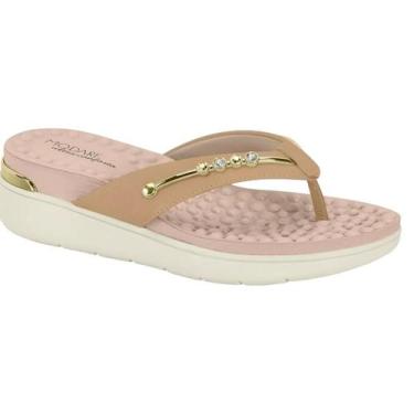 Imagem de Chinelo Modare Tan Ortopédico de Dedo Massageador Brilho, Tan, 36