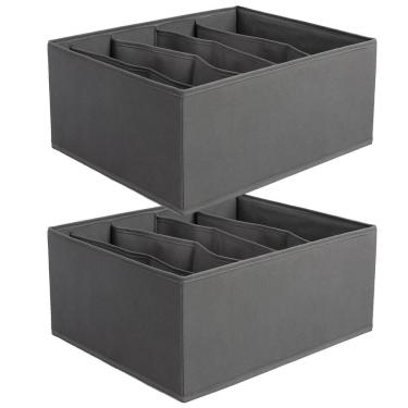 Imagem de Kit 2 Organizador Gaveta Colmeia 6 Divisórias Roupa Íntima