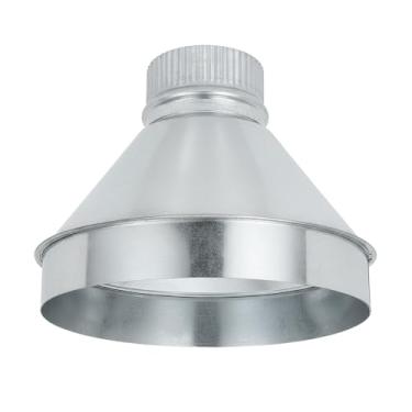 Imagem de ZOWZEA Redutor de dutos de 25,4 a 7,6 cm, redutor de dutos de ar, aumentador, adaptador de duto de ar ou redutor de tubo de metal redondo para sistemas de ventilação de banheiro e cozinha