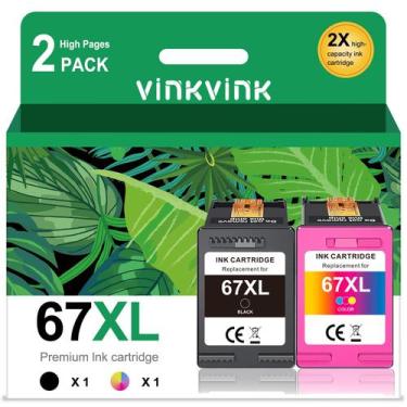 Imagem de Substituição de cartuchos de tinta de impressora VINKVINK 67XL para HP
