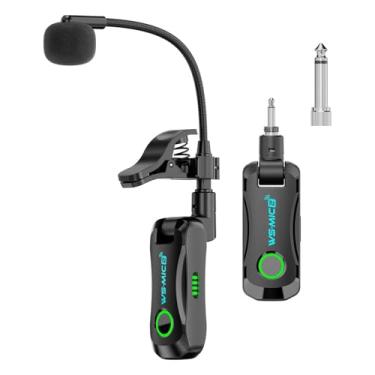 Imagem de JWQFBC de Microfone para Saxofone com Receptor E Transmissor, Alcance de 30 Metros, Adequado para Flautas, Trompetes, Clarinetes, Alto-falantes E Ens