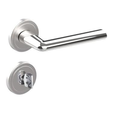 Imagem de Fechadura Banheiro S4cm Roseta Cromada Alster Aliança - Aliança Metalú