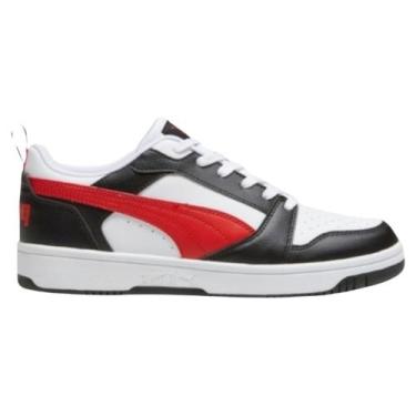 Imagem de Tênis Casual Masculino Puma Rebound V6 Low Original, 40, Preto, Vermel