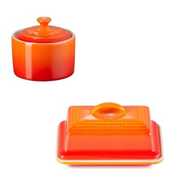 Imagem de KIT LE CREUSET MANTEIGUEIRA ESTILO EUROPEU 17,5CM E AÇUCAREIRO 300ML