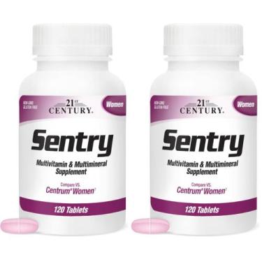 Imagem de Comprimidos multivitamínicos femininos 21st Century Sentry 120 ct x2