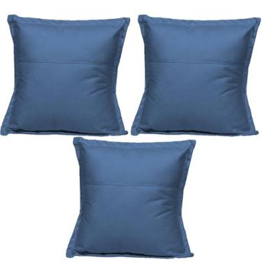 Imagem de Kit 3 Almofadas Cheias para sofá Sala Quarto decorativa 42,5x42,5 Sued