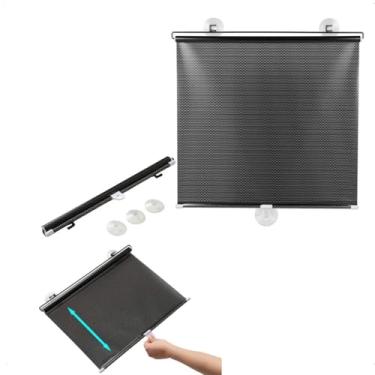 Imagem de Cortina Com Ventosas Para Janela Sala Banheiro Cozinha Quarto Escritorio Protetor Solar Persiana 68x125cm Blackout Preto