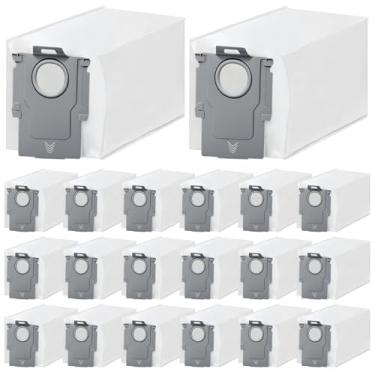 Imagem de 20 sacos de pó para Qrevo S, design não tecido antivazamento, grande capacidade de 3,5 litros, 10,9 x 8,1 x 13 cm, compatível e durável