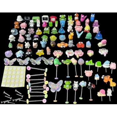 Imagem de Mini enfeites de carro de resina, decorações de painel de cabeça de mola balançando, enfeites fofos para fazer garrafas, faça você mesmo, artesanato de paisagem de aquário de peixes, 50 peças