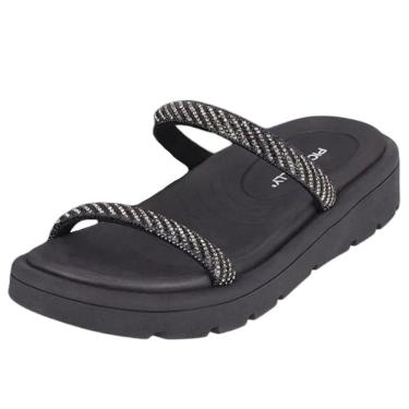 Imagem de Chinelo Feminino Flatform Tira Strass Conforto Piccadilly