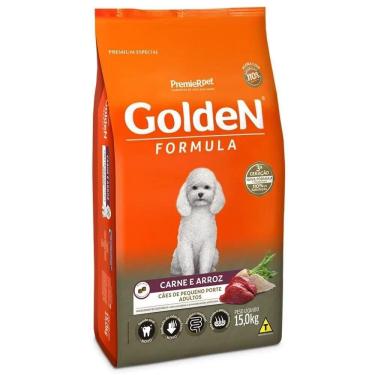 Imagem de Ração pra Cães Adultos de Raças Pequenas Golden Formula sabor Carne e Arroz Mini Bits 3kg