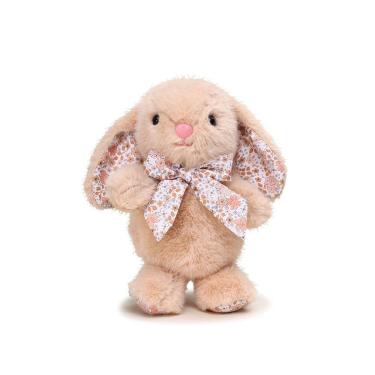 Imagem de Chaveiro de pelúcia, coelhinho fofo com laço floral de 25 x 32 cm para todas as idades