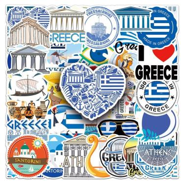 Imagem de Pacote de adesivos Greece Travel, 50 unidades de decalques de vinil impermeáveis