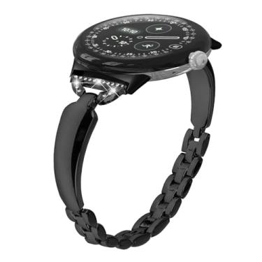Imagem de Miimall Pulseira feminina para Google Pixel Watch 4, 3, 2, 1 de 41 mm, de liga de zinco, com strass cintilante, brilhante, elegante, elegante para Pixel Watch 4, 3, 2, 1, preta