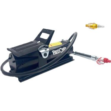 Imagem de Bomba hidráulica de ar 10.000 PSI 1,7L reservatório NPT 1/10.2 cm entrada, NPT 3/20.3 cm saída de óleo, bomba hidráulica bomba de ar hidráulica bomba de pé com lubrificador de linha de ar, preto